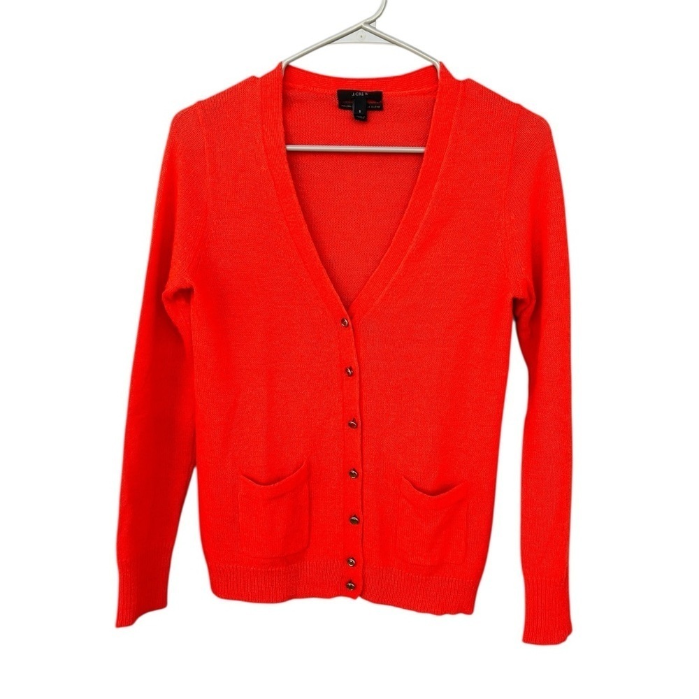 J. Crew Alpaca Wool Sweater Cardigan - Red - Size Small